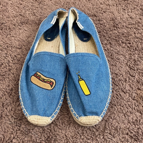 Soludos Jason Polan Denim Espadrille Hot Dog - Picture 2 of 6